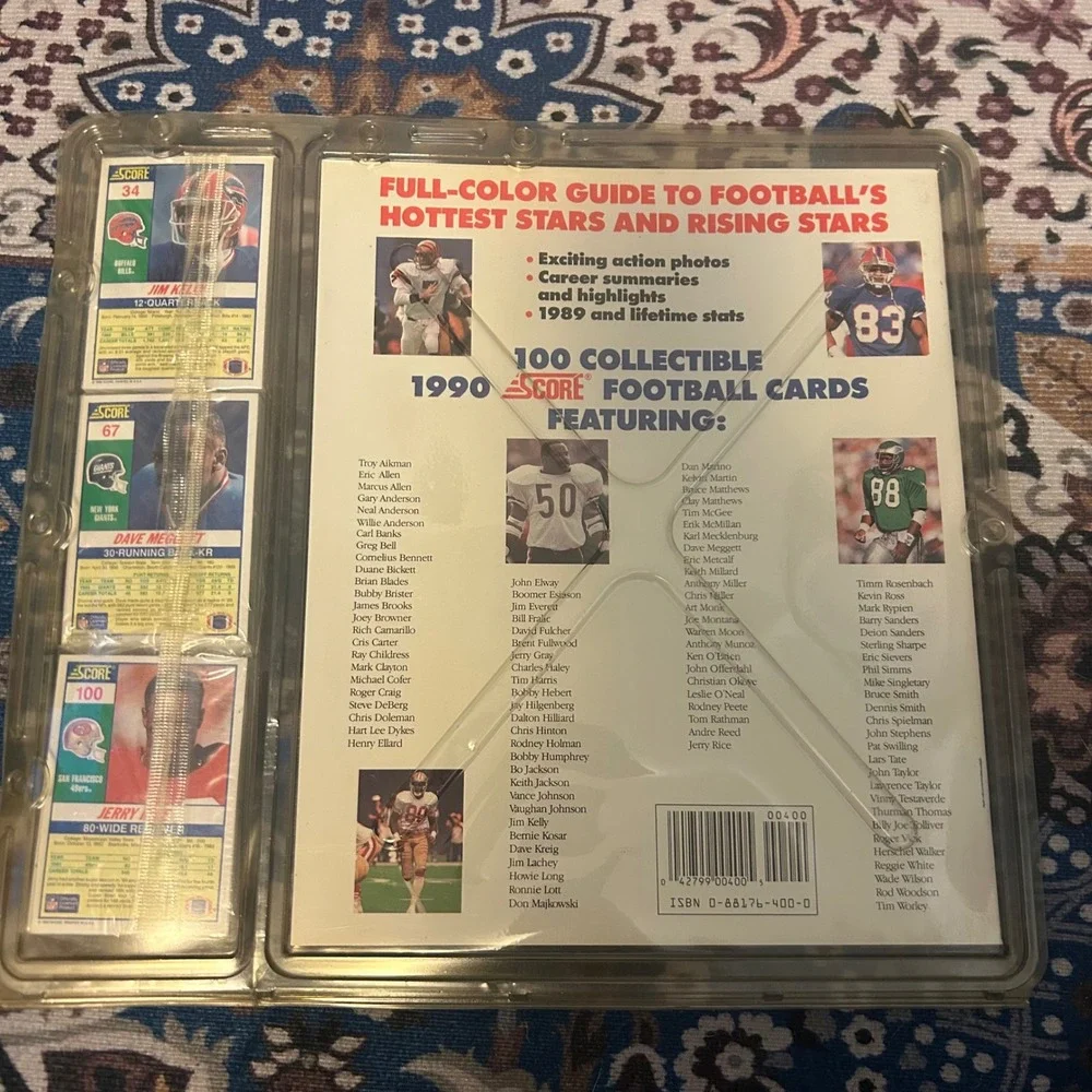 90-91 Score Football 100 Hottest Stars Rising Stars 100 Card Set Book Bo Jackson